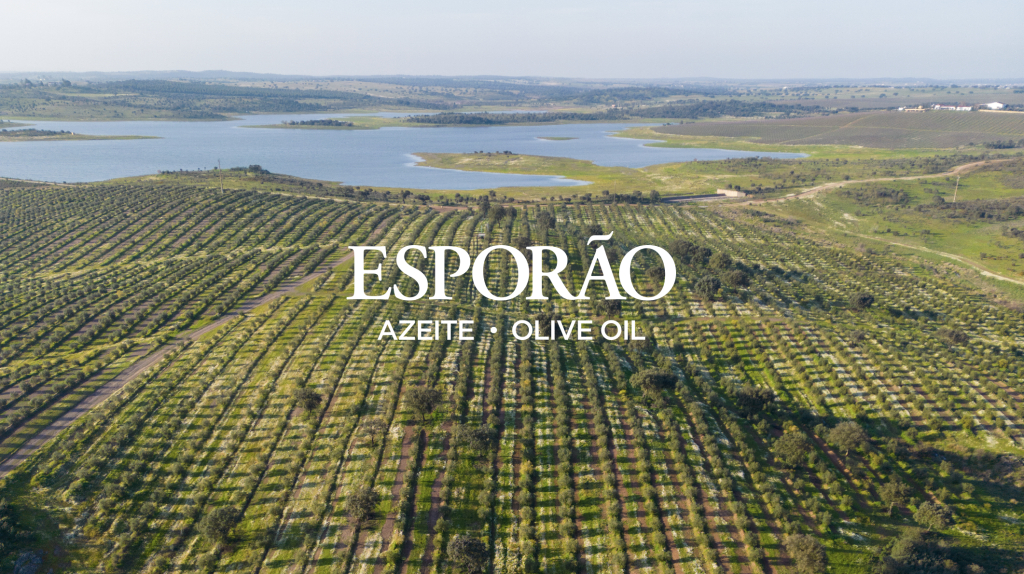 Image with Esporao winery in the background with the Esporao logo and words Olive Oil